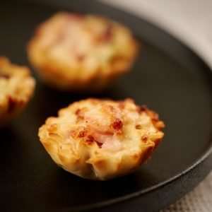Mini-tartelette façon quiche lorraine (Min 12)